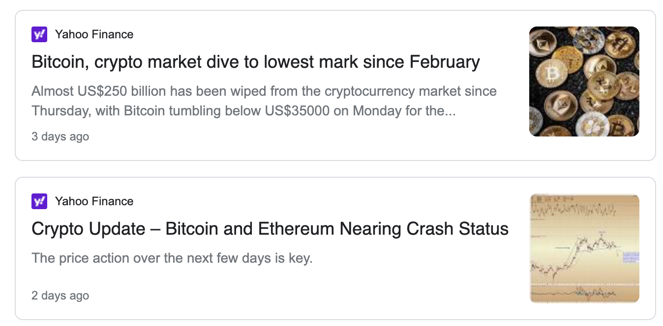 Crash - and it looks like it is the end